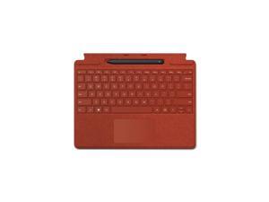Microsoft Surface Pro X Signature Keyboard Poppy Red with Slim Pen - Full mechanical keyset - Surface Pro X Slim Pen included - Compatible w/ Surface Pro X - Clicks in place instantly - Enhanced Magne Microsoft Surface Pro X Signature Keyboard Poppy Red with Slim Pen - Full mechanical keyset - Surface Pro X Slim Pen included - Compatible w/ Surface Pro X - Clicks in place instantly - Enhanced Magne