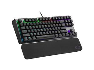 Cooler Master CK530 V2 Tenkeyless Mechanical Gaming PC Keyboard, Click Blue Switches, Customizable RGB Illumination, On-The-Fly Controls, Aluminum Top Plate, QWERTY (CK-530-GKTL1-US)