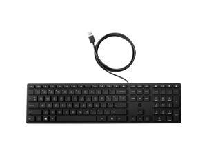 HP Wired Desktop 320K Keyboard - Cable Connectivity - USB Interface - English (US) - Chromebook, Thin Client, Mobile Workstation, Notebook, Desktop Computer - Windows - Plunger Keyswitch