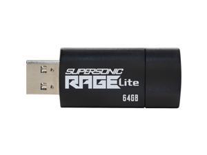 Patriot Memory Supersonic Rage Lite USB 3.2 Gen 1 Flash Drives - 64GB - 64 GB - USB 3.2 (Gen 1) - 120 MB/s Read Speed - 3 Year Warranty