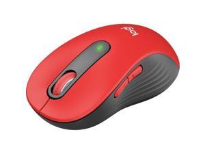 Logitech Signature M650 L Mouse - Optical - Wireless - Bluetooth/Radio Frequency - Red - USB - 2000 dpi - Scroll Wheel - 5 Button(s) - 5 Programmable Button(s) - Large Hand/Palm Size