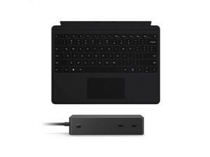 Microsoft Surface Dock 2 Black+Surface Go Type Cover Black - 2 x front-facing USB-C - 2 x rear-facing USB-C (Gen 2) - 2 x rear-facing USB-A - Close to protect screen & conserve battery - Fold back