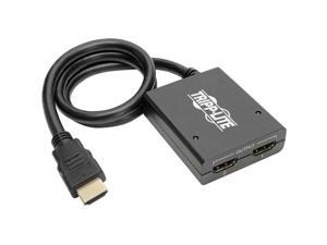 Tripp Lite 2-Port HDMI Splitter - UHD 4K, International AC Adapter - 3840 ? 2160 - 2 x HDMI Out - Gold Plated
