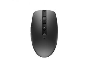 HP 710 Rechargeable Silent Mouse  TrackOnGlass  Wireless  Bluetooth  240 GHz  Rechargeable  USB Type A  3000 dpi  Tilt Wheel  7 Buttons  6 Programmable Buttons  Symmetrical
