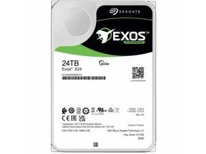 Seagate Exos X24 ST24000NM007H 24 TB Hard Drive - 3.5" Internal - SAS (12Gb/s SAS) - Conventional Magnetic Recording (CMR) Method - Storage Array Device Supported - 7200rpm - 5 Year Warranty