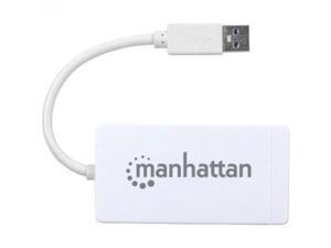 MANHATTAN 507578 3-Port USB 3.0 Hub with Gigabit Ethernet Adapter