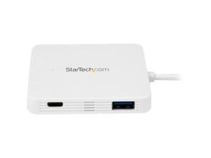 Startech 3-Port USB-C Hub with Power Delivery USB-C to 3x USB-A USB 3.0 Hub White