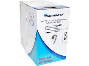 Premiertek CAT6-CCA-1KFT-W 1000Ft Cat6 White Utp 23Awg Cca Network Cable 4Pr Premiertek CAT6-CCA-1KFT-W 1000Ft Cat6 White Utp 23Awg Cca Network Cable 4Pr