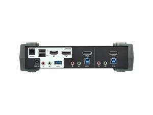 Aten 2-Port USB 3.0 4K DisplayPort MST KVMP Switch (Cables Included)