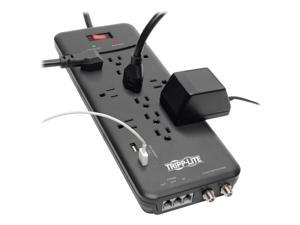 Tripp Lite Surge Protector Power Strip 12 Outlets, 2 USB Charging Ports Tel/Modem/Coax Tripp Lite Surge Protector Power Strip 12 Outlets, 2 USB Charging Ports Tel/Modem/Coax