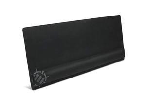 enhance large extended gaming mouse pad with memory foam wrist rest support by 31.5 x 13.78 x 1 inches  antifray stitching & premium soft tracking mat surface black