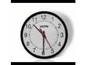 Valcom 12in. round Wireless clock black Surface mount Battery Operate Valcom 12in. round Wireless clock black Surface mount Battery Operate