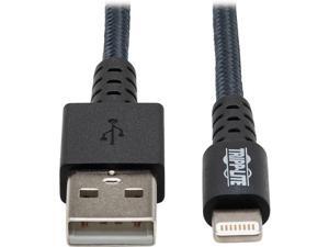 Tripp Lite M100-006-GY-MAX Heavy-Duty USB Sync / Charge Cable with Lightning Connector - M/M, USB 2.0, UHMWPE and Aramid Fibers, Gray, 6 ft. (1.8 m) Tripp Lite M100-006-GY-MAX Heavy-Duty USB Sync / Charge Cable with Lightning Connector - M/M, USB 2.0, UHMWPE and Aramid Fibers, Gray, 6 ft. (1.8 m)