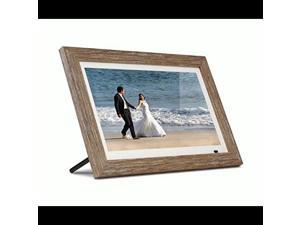 Aluratek 13" Distressed Wood Digital Photo Frame, 8GB Built-in Memory, Includes 2 Interchangeable Frames,1920 x 1080 res (ADMPFD13F)