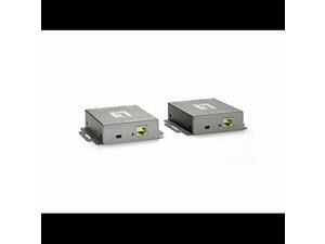 LevelOne HDMI over Cat.5 Extender Kit Version 1 - 1 Input Device - 1 Output Device - 196.85 ft Range - 2 x Network (RJ-45) - 2 x USB - 1 x HDMI In - 1 x HDMI Out - 4K - 4096 x 2160 - Twisted Pair - Ca LevelOne HDMI over Cat.5 Extender Kit Version 1 - 1 Input Device - 1 Output Device - 196.85 ft Range - 2 x Network (RJ-45) - 2 x USB - 1 x HDMI In - 1 x HDMI Out - 4K - 4096 x 2160 - Twisted Pair - Ca