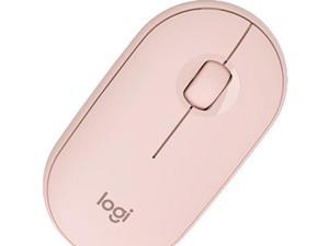 Logitech Pebble M350 910005769 Rose Pink 3 Buttons 1 x Wheel Dual RF  Bluetooth Wireless Optical Mouse