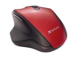Verbatim Silent Ergonomic Wireless Blue LED Mouse Red 70243 Verbatim Silent Ergonomic Wireless Blue LED Mouse Red 70243