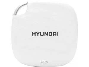 Hyundai 250GB Ultra Portable Data Storage Fast External SSD, PC/MAC/Mobile - USB-C/USB-A, Dual Cable Included, Pearl White - HTESD250PW