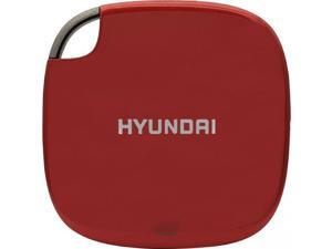 Hyundai 250GB Ultra Portable Data Storage Fast External SSD, PC/MAC/Mobile - USB-C/USB-A, Dual Cable Included, Candy Apple Red - HTESD250R