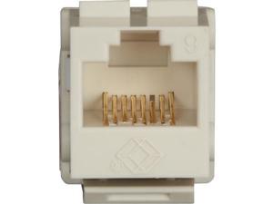 Black Box GigaTrue2 CAT6 Keystone Jack - Unshielded, 110 Punchdown Type, TAA, Office White - 1 x RJ-45 Female, 1 x 110-punchdown - White - TAA Compliant