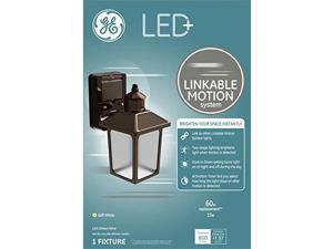 GE LED+ Linkable Motion Outdoor Light Fixture, Soft White, 60-Watt LED Coach Light Replacement, Decorative Porch Lights and Outdoor Wall Lights GE LED+ Linkable Motion Outdoor Light Fixture, Soft White, 60-Watt LED Coach Light Replacement, Decorative Porch Lights and Outdoor Wall Lights