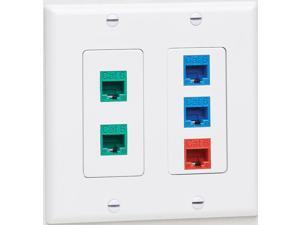 Tripp Lite Double-Gang Faceplate Decora Style Vertical White N042D200WH Tripp Lite Double-Gang Faceplate Decora Style Vertical White N042D200WH