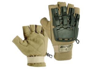 Exalt Paintball Hardshell Gloves - Hard Back Fingerless - Tan - S/M Exalt Paintball Hardshell Gloves - Hard Back Fingerless - Tan - S/M