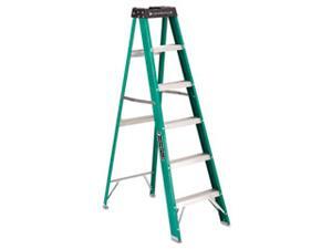 Louisville #592 Folding Fiberglass Step Ladder 6 ft 5-Step Green/Black FS4006 Louisville #592 Folding Fiberglass Step Ladder 6 ft 5-Step Green/Black FS4006