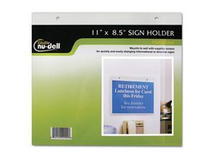 Nu-Dell 38008Z Clear Plastic Sign Holder, Wall Mount, 8 1/2 x 11 Nu-Dell 38008Z Clear Plastic Sign Holder, Wall Mount, 8 1/2 x 11