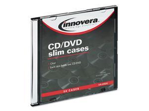 Innovera 85826 CD-DVD Polystyrene Thin Line Storage Case, Clear, 50-Pack Innovera 85826 CD-DVD Polystyrene Thin Line Storage Case, Clear, 50-Pack