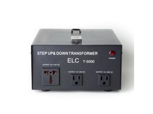 ELC T-5000 5000-Watt Voltage Converter Transformer w/ Circuit Breaker Protection ELC T-5000 5000-Watt Voltage Converter Transformer w/ Circuit Breaker Protection