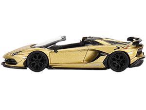 Lamborghini Aventador SVJ Roadster Oro Elios Gold Metallic Limited Edition to 6000 pieces Worldwide 1/64 Diecast Model Car by True Scale Miniatures