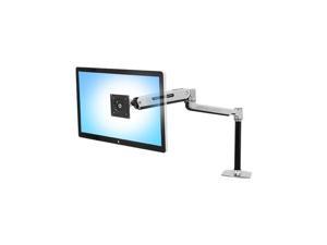 ERGOTRON 45-360-026 LX Sit-Stand Desk Mount LCD Arm - Mounting kit ( pole, VESA adapter, sit-stand arm, desk clamp base, grommet-mount base ) for LCD display - aluminum - polished aluminum - screen si