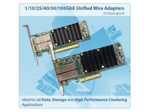 Chelsio Communications CHE#T62100LPCR 40/50/100GBE LOW PROFILE UWIRE ADAPTER Chelsio Communications CHE#T62100LPCR 40/50/100GBE LOW PROFILE UWIRE ADAPTER