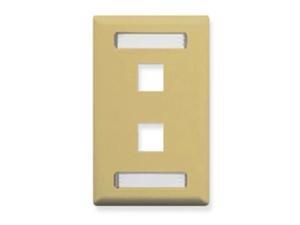ICC IC107S02IV IC107 FACEPLATE W/STATION ID SINGLE GANG 2 PORT IVORY ICC IC107S02IV IC107 FACEPLATE W/STATION ID SINGLE GANG 2 PORT IVORY
