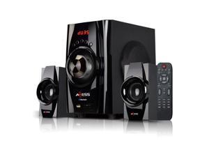 AXESS MSBT3901BK Bluetooth Mini System 2.1-Channel Home Theater Speaker System Black AXESS MSBT3901BK Bluetooth Mini System 2.1-Channel Home Theater Speaker System Black