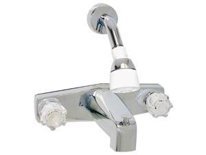 VALTERRA PRODUCTS PF214349 Valterra PF214349 Plastic Two-Handle 8" Tub/Shower Diverter Faucet with Shower Head Kit - Chrome