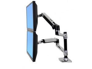ERGOTRON 45-248-026 Ergotron LX Dual Stacking Arm - Mounting kit ( tray, desk clamp mount, grommet mount, pole, 2 articulating arms, 2 extension brackets ) for 2 LCD displays or LCD display and notebo ERGOTRON 45-248-026 Ergotron LX Dual Stacking Arm - Mounting kit ( tray, desk clamp mount, grommet mount, pole, 2 articulating arms, 2 extension brackets ) for 2 LCD displays or LCD display and notebo