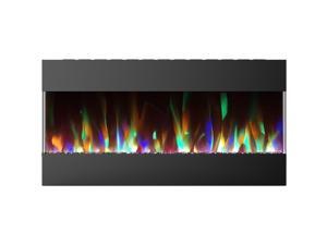 CAMBRIDGE CAM42RECWMEF-1BLK 42" Recessed Wall Mount E-Fireplace with Crystals CAMBRIDGE CAM42RECWMEF-1BLK 42" Recessed Wall Mount E-Fireplace with Crystals