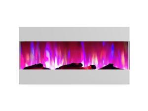 CAMBRIDGE CAM42RECWMEF-2WHT 42" Recessed Wall Mount E-Fireplace with Logs CAMBRIDGE CAM42RECWMEF-2WHT 42" Recessed Wall Mount E-Fireplace with Logs