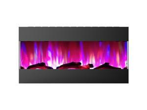 CAMBRIDGE CAM42RECWMEF-2BLK 42" Recessed Wall Mount E-Fireplace with Logs CAMBRIDGE CAM42RECWMEF-2BLK 42" Recessed Wall Mount E-Fireplace with Logs