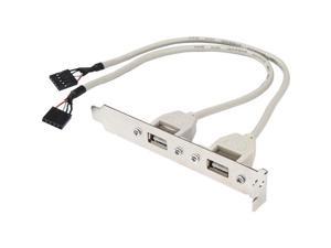 ROCSTOR Y10A213-GY1 8IN 2 PORT USB A TO 2X IDC-5