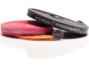 Set of 3 Rubberbanditz Recovery Rehab Bands - #1, #2, #3 - Light, Medium, Heavy
