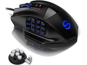 UtechSmart Venus RGB Gaming Mouse, Wired 16400 DPI High Precision Laser Programmable MMO Computer Gaming Mice