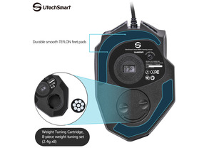 NeweggBusiness - UtechSmart Venus RGB Gaming Mouse, Wired 16400