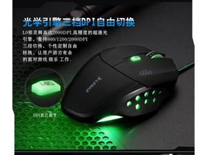 NEW 8D X-LSWAB L9 Lions PC Optical Usb Pro-Gaming Mouse 6Buttons CS CF WOW Mice Black