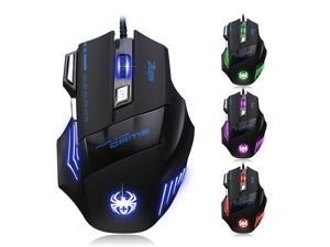 CORN Professional LED Optical Wired 7200 DPI Game Mouse - 7 Buttons For Pro Game Notebook PC Laptop Computer