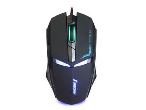 SunSonny T-M30 Iron Man 3 Optical Wired USB Gaming Mouse - 1800DPI 6D 6 Buttons X3 for Gamer PC Laptops - Black