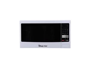 MAGIC CHEF MCM1611W 1.6 Cubic-ft. Countertop Microwave 1100 Watt with Digital Touch, White)