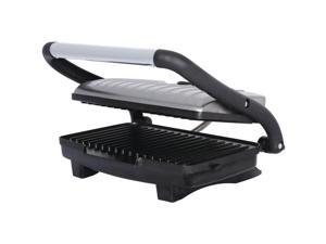 AP-692 Double Panini Press, Sandwich Maker, Cast-Iron Ribbed Plates, Adjustable Control